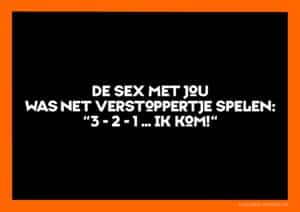 De sex met jou was