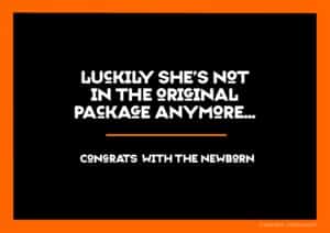 Congrats for the newborn (girl)