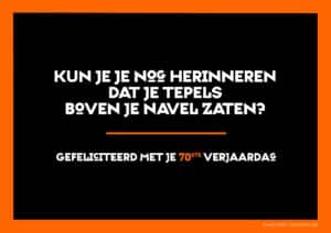 70ste verjaardag